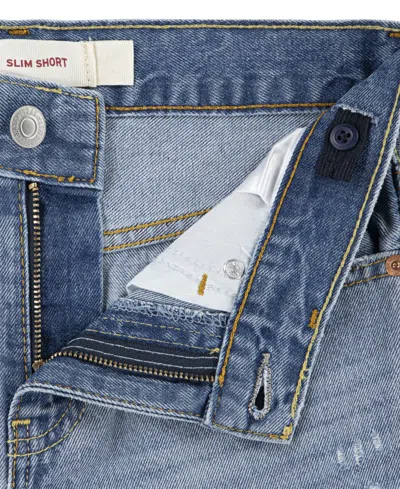 Levi's Big Boys Destructed Slim Shorts In Blue