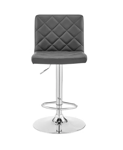 Armen Living Duval Adjustable Faux Leather Swivel Bar Stool