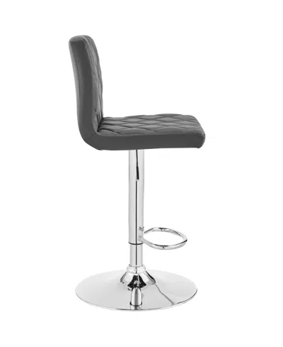 Armen Living Duval Adjustable Faux Leather Swivel Bar Stool