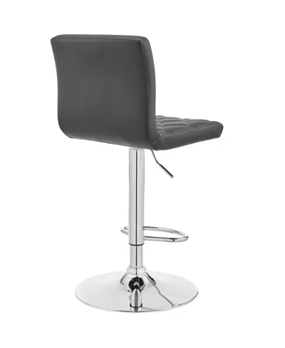 Armen Living Duval Adjustable Faux Leather Swivel Bar Stool