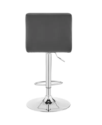 Armen Living Duval Adjustable Faux Leather Swivel Bar Stool