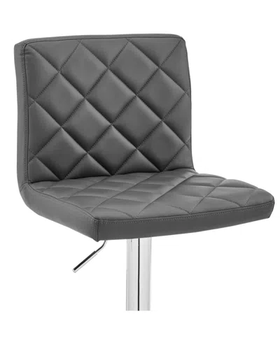 Armen Living Duval Adjustable Faux Leather Swivel Bar Stool