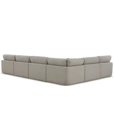 Macy's Daryll 6-pc. Fabric L Sectional, Exclusively At  In Gray