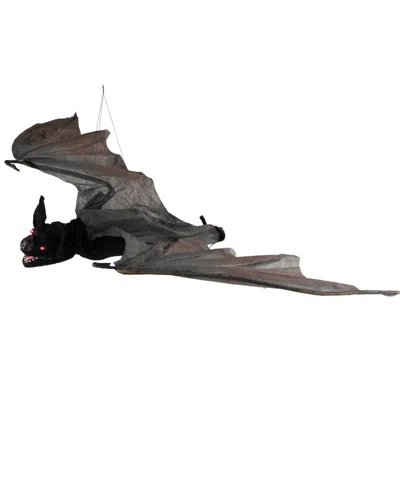 Northlight 48" Led Lighted And Animated Halloween Bat With Moving Wings In Gray