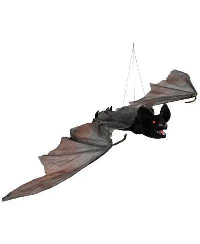 Northlight 48" Led Lighted And Animated Halloween Bat With Moving Wings In Gray