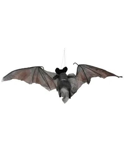 Northlight 48" Led Lighted And Animated Halloween Bat With Moving Wings In Gray