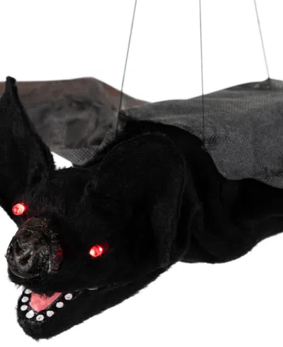 Northlight 48" Led Lighted And Animated Halloween Bat With Moving Wings In Gray