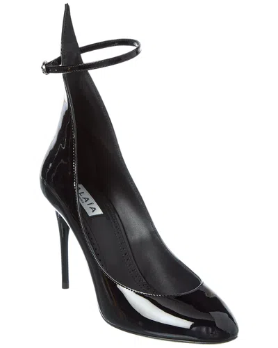 Alaïa Patent Ankle-strap Stiletto Pumps In Black