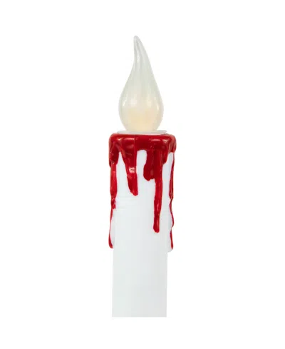 Northlight Led Dripping Blood Halloween Taper Candles With Timer, Set Of 2 In Multi