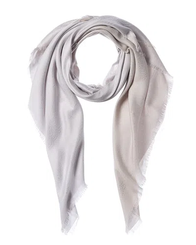 Givenchy Silk-blend Scarf In Gray
