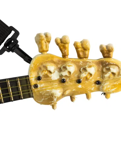Northlight 22.75" Lighted Rockin' Skeleton Guitar With Sound Halloween Decoration In Gold