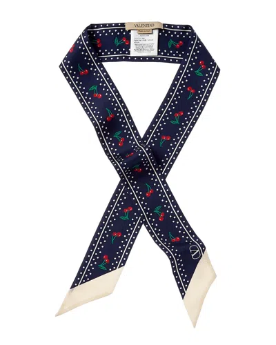 Valentino Cherryfic Silk Bandeau Scarf