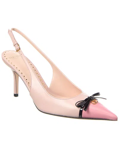 Valentino Bow 80 Leather Slingback Pump