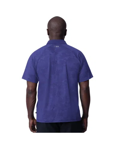 Msx By Michael Strahan Men's Purple Baltimore Ravens Baseline Raglan Polo Shirt