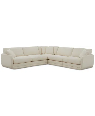 Macy's Daryll 5-pc. Fabric L Sectional, Exclusively At  In Neutral