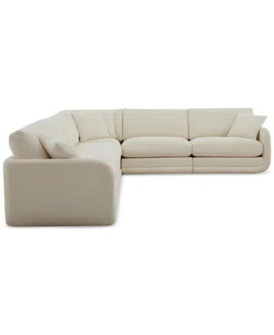 Macy's Daryll 5-pc. Fabric L Sectional, Exclusively At  In Neutral