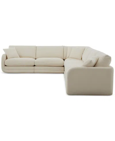 Macy's Daryll 5-pc. Fabric L Sectional, Exclusively At  In Neutral