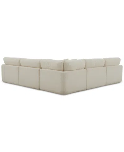 Macy's Daryll 5-pc. Fabric L Sectional, Exclusively At  In Neutral