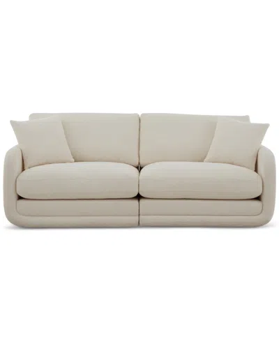 Macy's Daryll 2-pc. Fabric Sofa, Exclusively At  In White