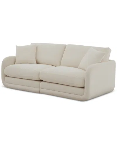 Macy's Daryll 2-pc. Fabric Sofa, Exclusively At  In White