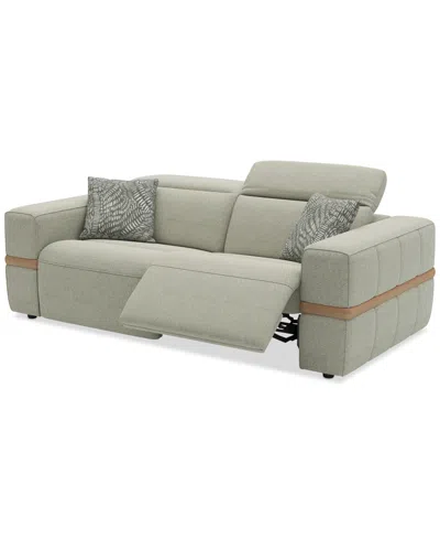 Macy's Nierling Fabric Power Motion Sofa With Power Headrest, Exclusively At  In White