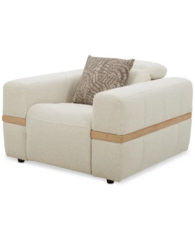 Macy's Nierling Fabric Power Motion Recliner With Power Headrest, Exclusively At  In White