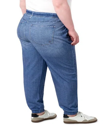 Seven7 Plus Size Denim Illusion Pull On Jogger Jeans