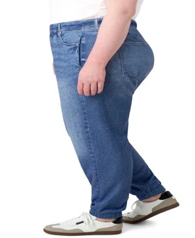 Seven7 Plus Size Denim Illusion Pull On Jogger Jeans