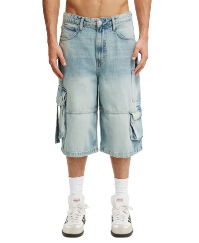 Cotton On Super Baggy Jort In Blue