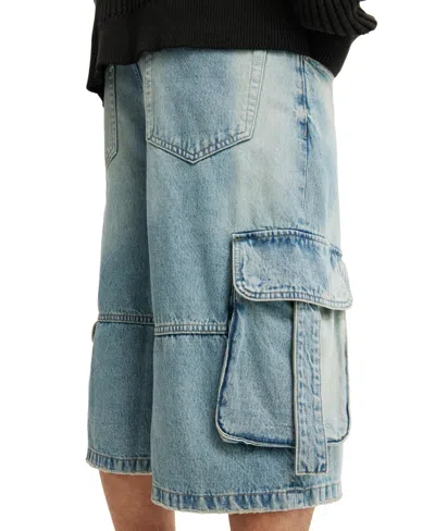 Cotton On Super Baggy Jort In Blue
