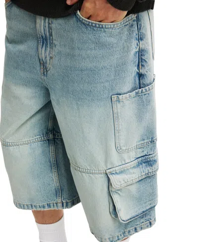 Cotton On Super Baggy Jort In Blue