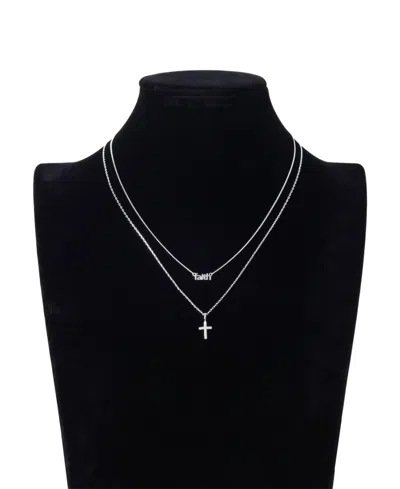 Unwritten Cubic Zirconia Faith Duo Necklace Set