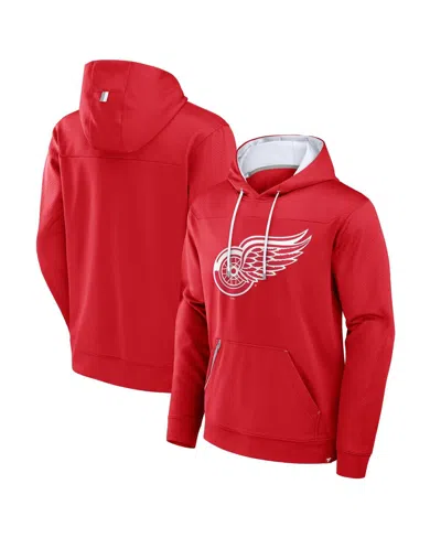 Fanatics Men's Red Detroit Red Wings Defender Pullover Hoodie In Red