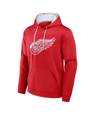 Fanatics Men's Red Detroit Red Wings Defender Pullover Hoodie In Red