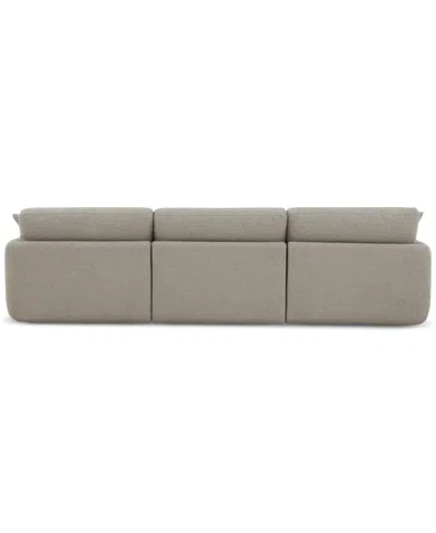 Macy's Daryll 3-pc. Fabric Sofa, Exclusively At  In Gray