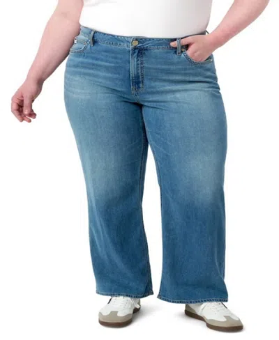Seven7 Plus Size Featherweight Wide Leg Jeans