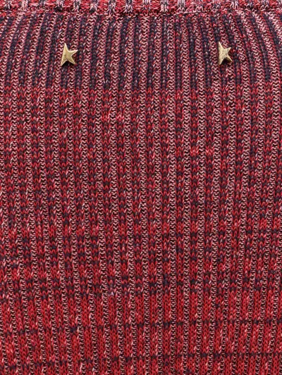 Golden Goose Deluxe Brand Women Knitted Multicolor Mini Dress With Stars Detail