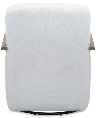 Macy's Glympton 29" Fabric Swivel Chair, Exclusively At  In White
