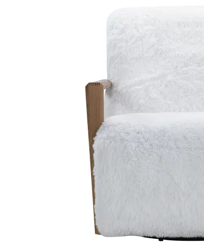 Macy's Glympton 29" Fabric Swivel Chair, Exclusively At  In White
