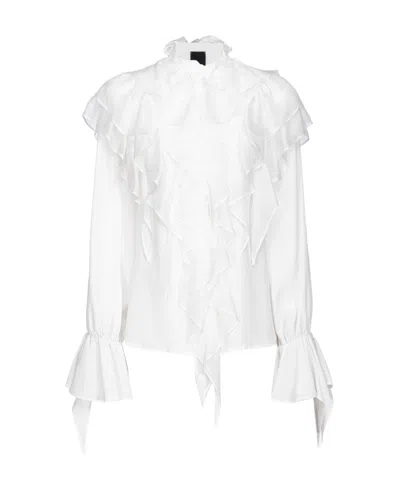 Pinko Ruffled Detailed Blouse In White