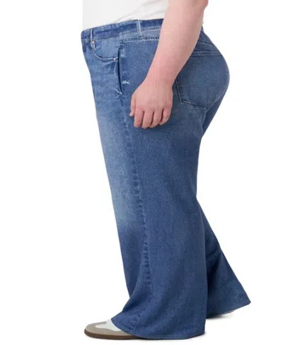 Seven7 Plus Size Denim Illusion Wide Leg Jeans