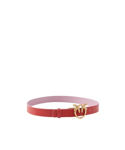 Pinko Double-face Belt With Love Birds Buckle, 3 Cm
