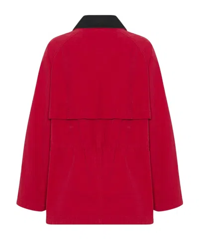 The Row Elodianna Jacket In Cotton In Red