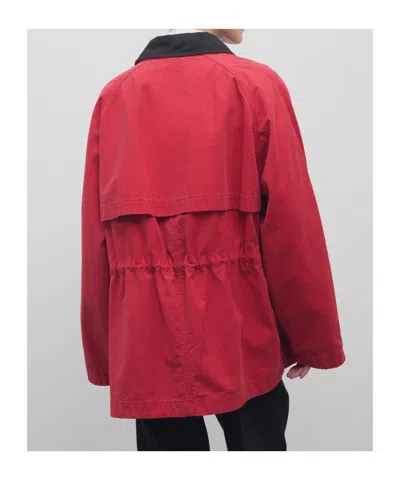 The Row Elodianna Jacket In Cotton In Red