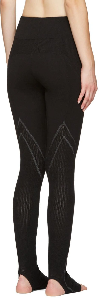 Shop Y-3 Black Fine Knit Leggings