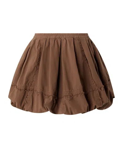 Pinko Pleated Skirt In Brown