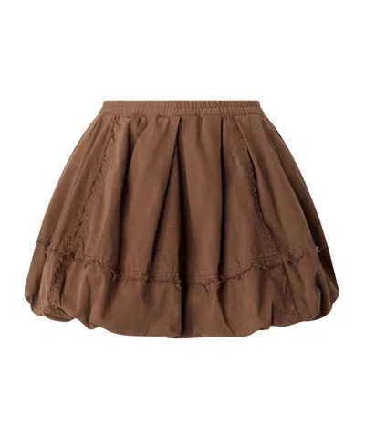 Pinko Pleated Skirt In Brown