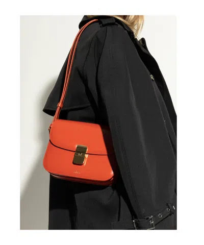 Apc A.p.c. Grace Logo Printed Small Shoulder Bag