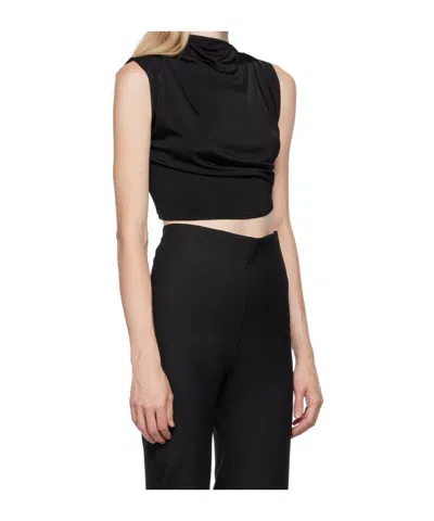 Jade Cropper Asymmetric T-shirt In Black