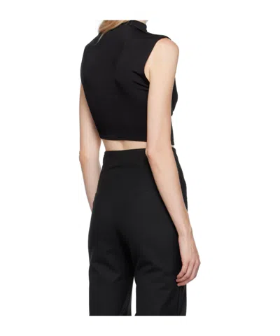 Jade Cropper Asymmetric T-shirt In Black